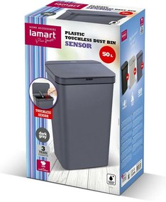 Lamart LT8108 Kosz bezdotykowy Sensor 50 l, szary