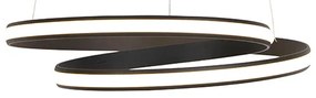 Designerska lampa wisząca czarna 55 cm z LED - Rowan Nowoczesny Oswietlenie wewnetrzne