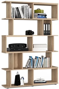 Otwarty regał z asymetrycznymi półkami dąb sonoma W0-N12