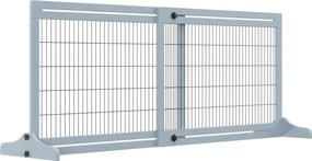 PawHut Brama Ochronna dla Psów na Schody Regulowana Wysokość Szaro-Czarna 180cm Wysoka | Aosom PL