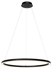 Lampa wisząca czarna 80 cm z 3-stopniowym ściemnianiem LED - GirelloDesignerski Oswietlenie wewnetrzne