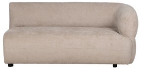 Beżowa sofa z tkaniny szenilowej prawostronna 151 cm Minimal – Ixia