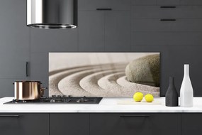 Panel Szklany Artystyczna Kompozycja Z Piasku I Kamieni