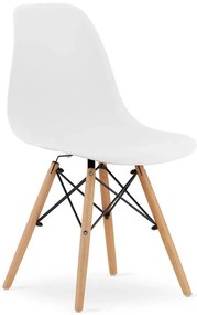 Białe minimalistyczne krzesło skandynawskie - Sopi 4X