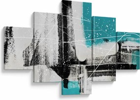 Obraz - Turkusowa abstrakcja (125x70 cm)