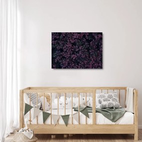 Obraz na szkle ciemnoczerwonych liści (70x50 cm)