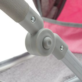 Baby Mix Wózek dla lalek 2w1 Sophie różowo-szary, 63,5 x 37 x 63,5 cm