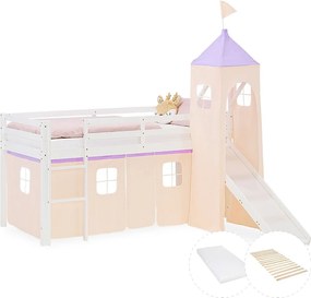 Łóżko piętrowe dla dzieci 90x200 cm Białe