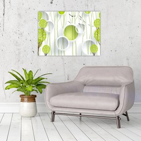 Obraz abstrakcji z drzewami (70x50 cm)