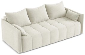 Beżowa rozkładana/ze schowkiem sofa 225 cm Moku – Makamii