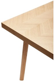 Stół z litego drewna dębowego 100x200 cm Herringbone – Hübsch