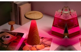 Lampa stołowa LED w naturalnym kolorze z drewnianym kloszem (wysokość 21 cm) Sylva – Gingko