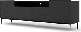 Szafka rtv czarny mat + czarna rama B7-H60