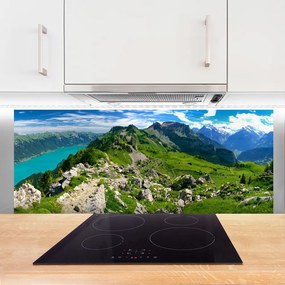 Szkło Ozdobne do Kuchni Górska Polana w Pełnym Słońcu