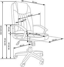 Szare krzesło biurowe Rino