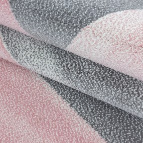 Dywan nowoczesny Beta geometria różowo-szary 140 cm x 200 cm