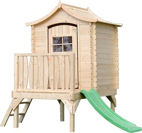 Drewniany domek dla dzieci ze zjeżdżalnią - M550A