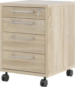 Kontenerek 4-szufladowy na kółkach Prima 4 dąb sonoma