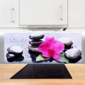 Panel Szklany Malarska Interpretacja Orchidei