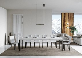 Stół rozkładany Everyday Premium 200/304x90 cm, jesion biały, nogi antracytowe