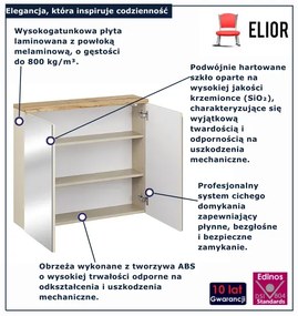 Kaszmirowa szafka ścienna z lustrem D7-K62