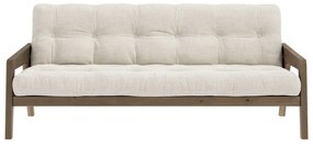 Beżowa sztruksowa rozkładana sofa 204 cm Grab – Karup Design