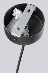 Czarna lampa wisząca ze szklanym kloszem Orbital – Sollux