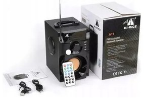 Głośnik bluetooth przenośny aux fm lcd subwoofer