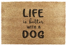 Wycieraczka z włókna kokosowego 40x60 cm Life Is Better With a Dog – Artsy Doormats