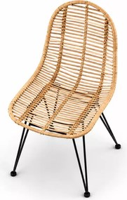 Krzesło Molak rattanowe z ergonomicznych siedziskiem