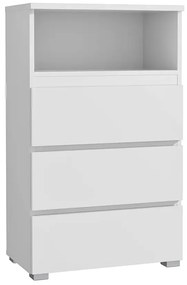 Biały minimalistyczny regał na nóżkach - Elsinor 7X