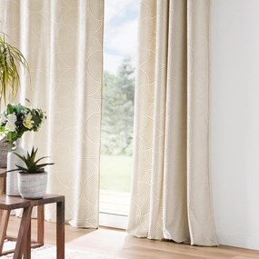 Beżowa aksamitna zasłona 135x260 cm Eva – douceur d'intérieur