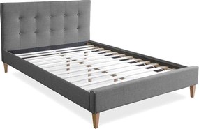 Tapicerowane łóżko 120x200 cm Szare