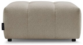 Beżowy podnóżek z tkaniny szenilowej Roxelane – Bobochic Paris