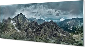 Panel szklany do Kuchni Surowe Skalne Szczyty