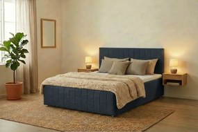 Łóżko OTTO 180x200 cm Granatowy Z materacem