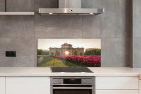 Szkło do Kuchni na Ścianę Monumentalna Brama Alcala w Madrycie