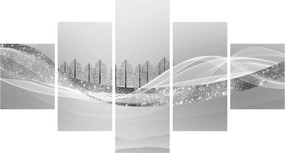 Obraz - Srebrny krajobraz (125x70 cm)