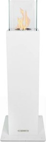 Capri 70 Biały kominek ogrodowy na bioetanol