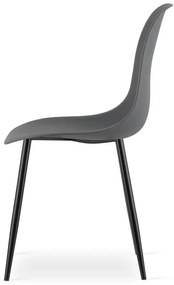 Ciemnoszare krzesło plastikowe do jadalni W6-G89