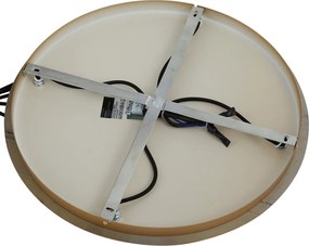 Lampa wisząca Art Deco złota ze szkłem opalowym 5-punktowa - Yani