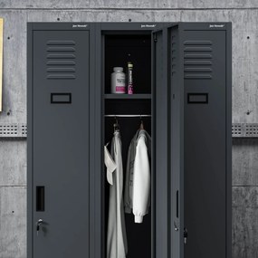 Szafka pracownicza metalowa antracytowa KACPER II 1 Plus 400 x 1800 x 500 mm