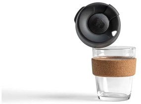 Czarny/brązowy kubek podróżny 340 ml Brew Cork Black M – KeepCup