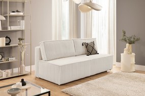 Kanapa Solvero z funkcją spania - jasny beż plusz Tilia 01