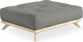 Podnóżek z szarym obiciem Karup Design Senza Natural/Grey