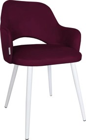 Krzesło Milano tkanina Welur noga metalowa : Kolor nogi - Biały stożek, Kolor tkaniny - VELVET - MG02, Typ siedziska - Siedzisko obrotowe 360°