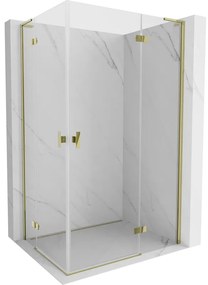 Mexen Mist-H L Duo kabina prysznicowa uchylna prawa 80 x 85 cm, transparent, złota - 8A5L-080L-085P-50-00