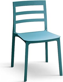 Zestaw 4 niebieskich krzeseł z polipropylenu - MALAGA