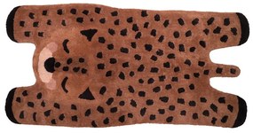 Dywan dziecięcy wykonany ręcznie z bawełny Nattiot Little Cheetah, 65x125 cm