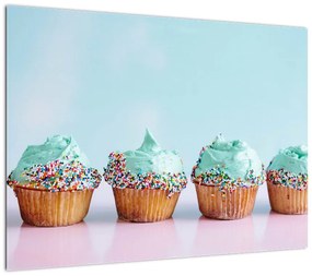 Obraz na szkle cupcakes (70x50 cm)